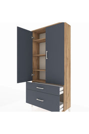 Arges Dolap 4 Raflı 2 Çekmeceli 2 Kapaklı 88x30x182 - S24M015V8A