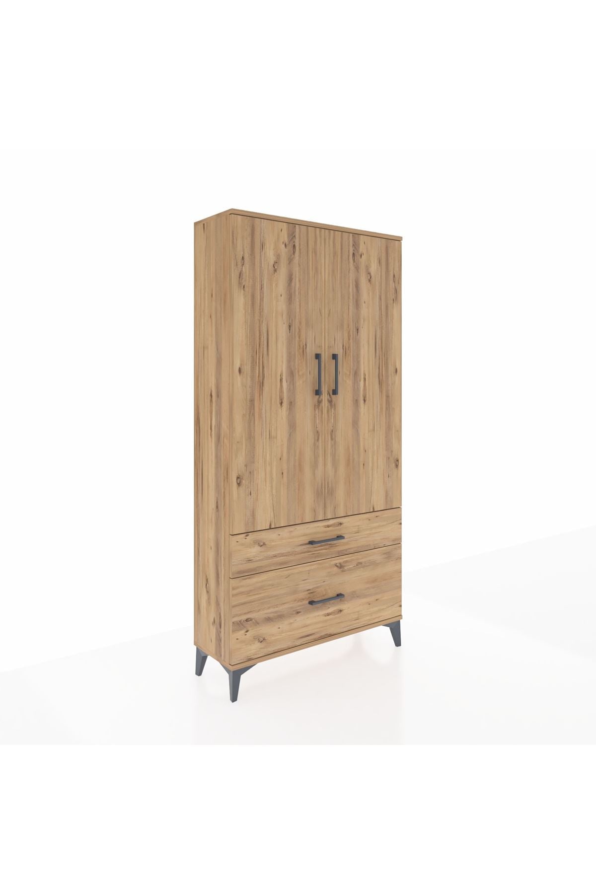 Arges Dolap 4 Raflı 2 Çekmeceli 2 Kapaklı 88x30x182 - S24M015V9A