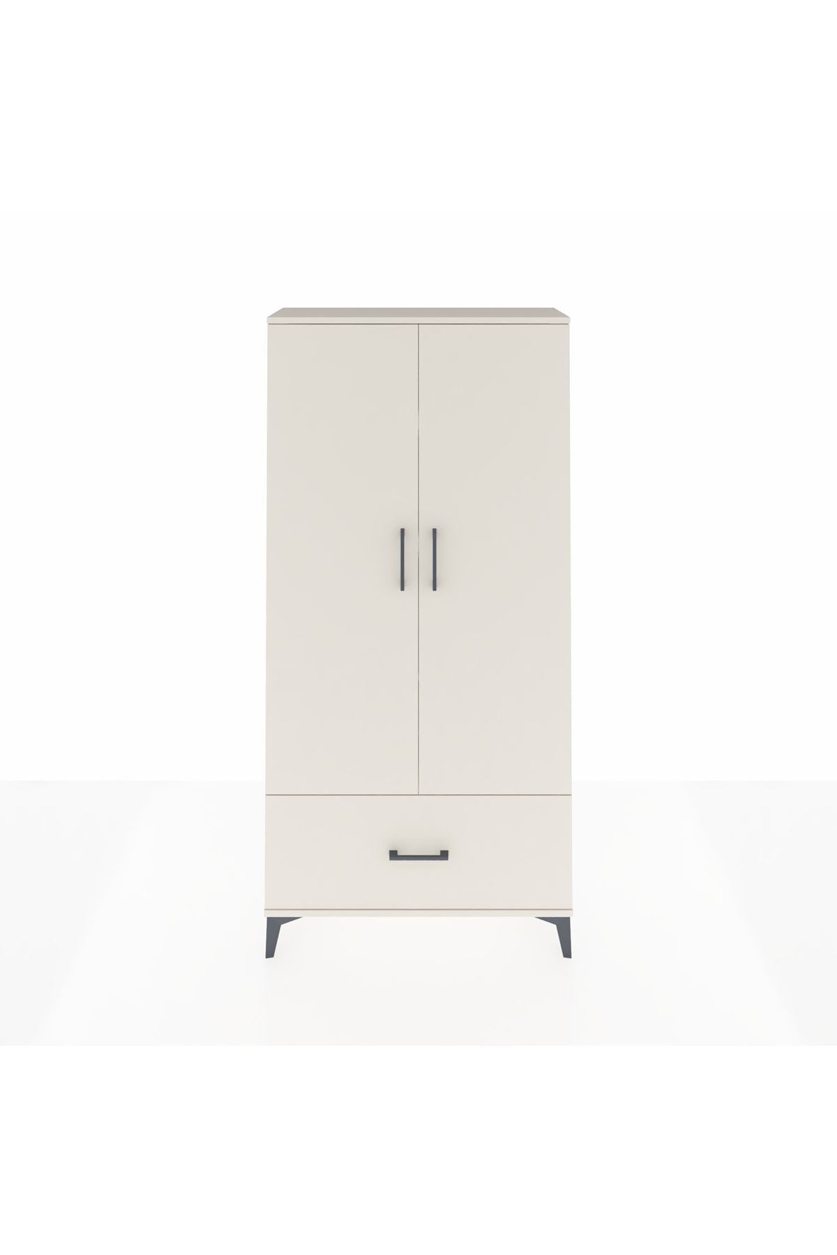 Arges Dolap 4 Raflı Tek Çekmeceli 2 Kapaklı 88x30x182 - S24M016V1A