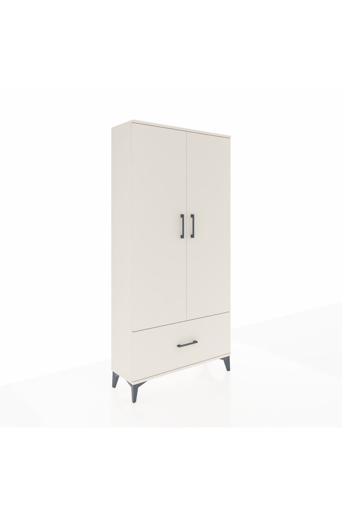 Arges Dolap 4 Raflı Tek Çekmeceli 2 Kapaklı 88x30x182 - S24M016V1A