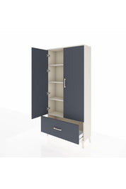 Arges Dolap 4 Raflı Tek Çekmeceli 2 Kapaklı 88x30x182 - S24M016V2A