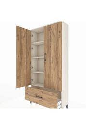 Arges Dolap 4 Raflı Tek Çekmeceli 2 Kapaklı 88x30x182 - S24M016V3A