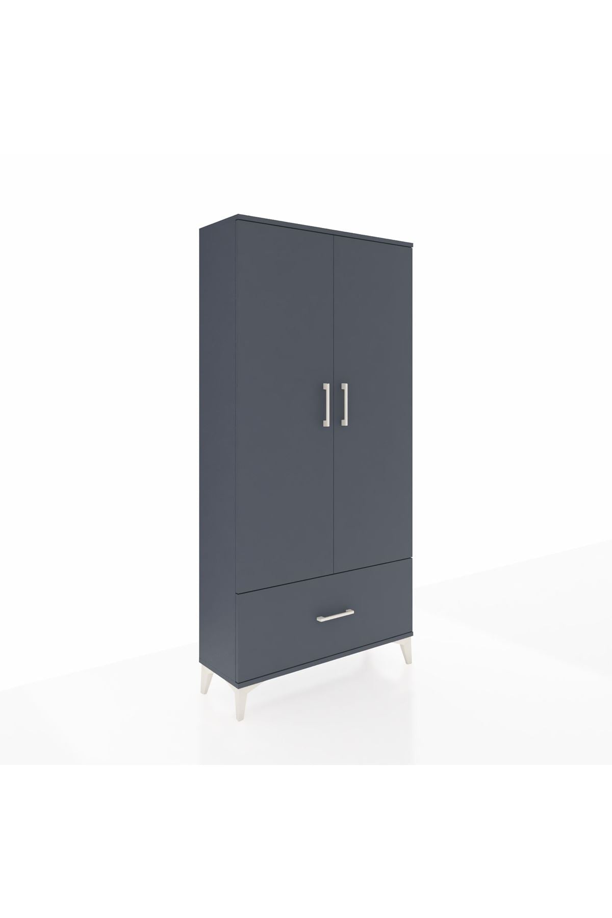 Arges Dolap 4 Raflı Tek Çekmeceli 2 Kapaklı 88x30x182 - S24M016V5A