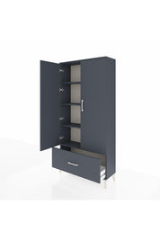 Arges Dolap 4 Raflı Tek Çekmeceli 2 Kapaklı 88x30x182 - S24M016V5A