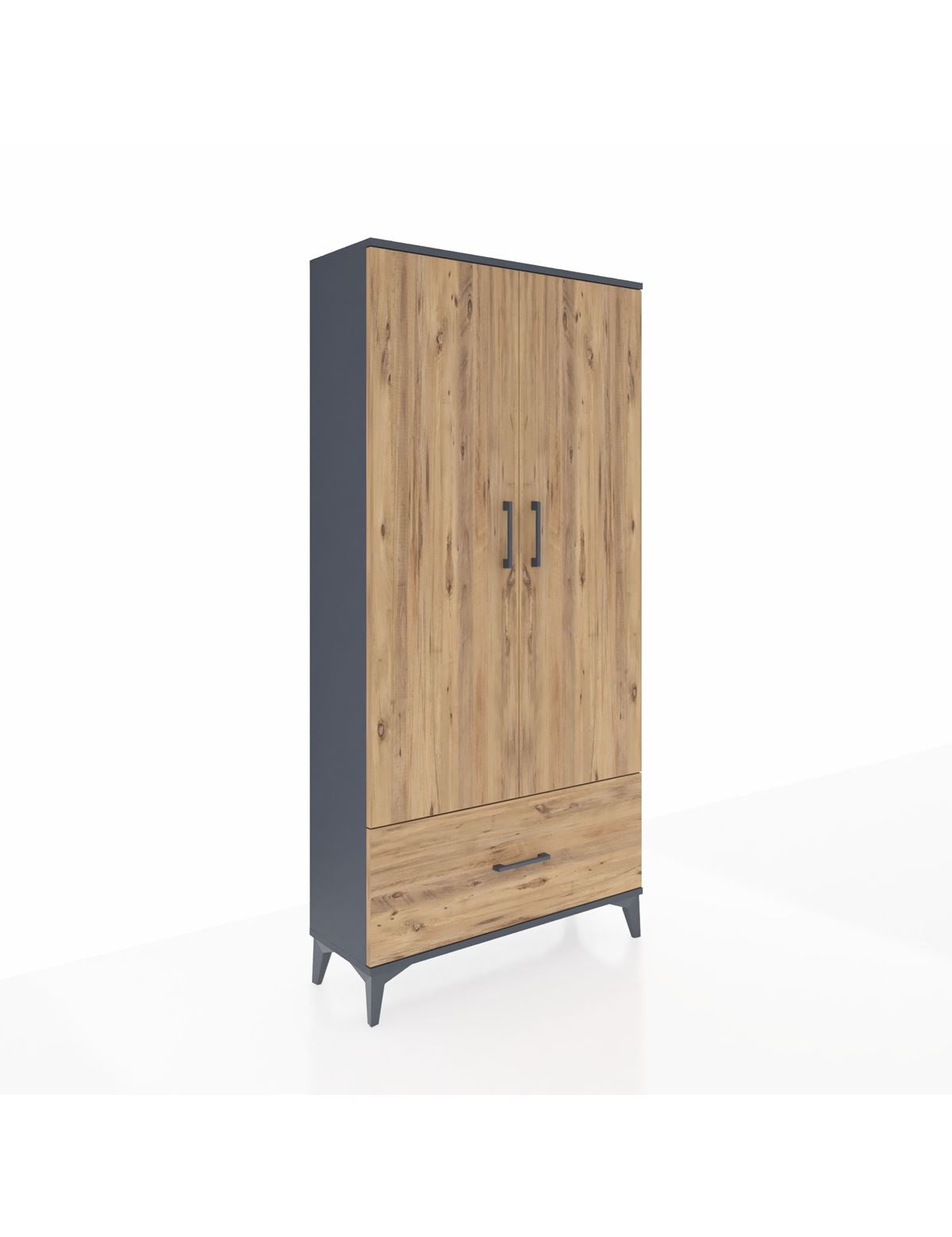 Arges Dolap 4 Raflı Tek Çekmeceli 2 Kapaklı 88x30x182 - S24M016V6A