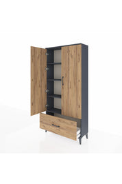 Arges Dolap 4 Raflı Tek Çekmeceli 2 Kapaklı 88x30x182 - S24M016V6A
