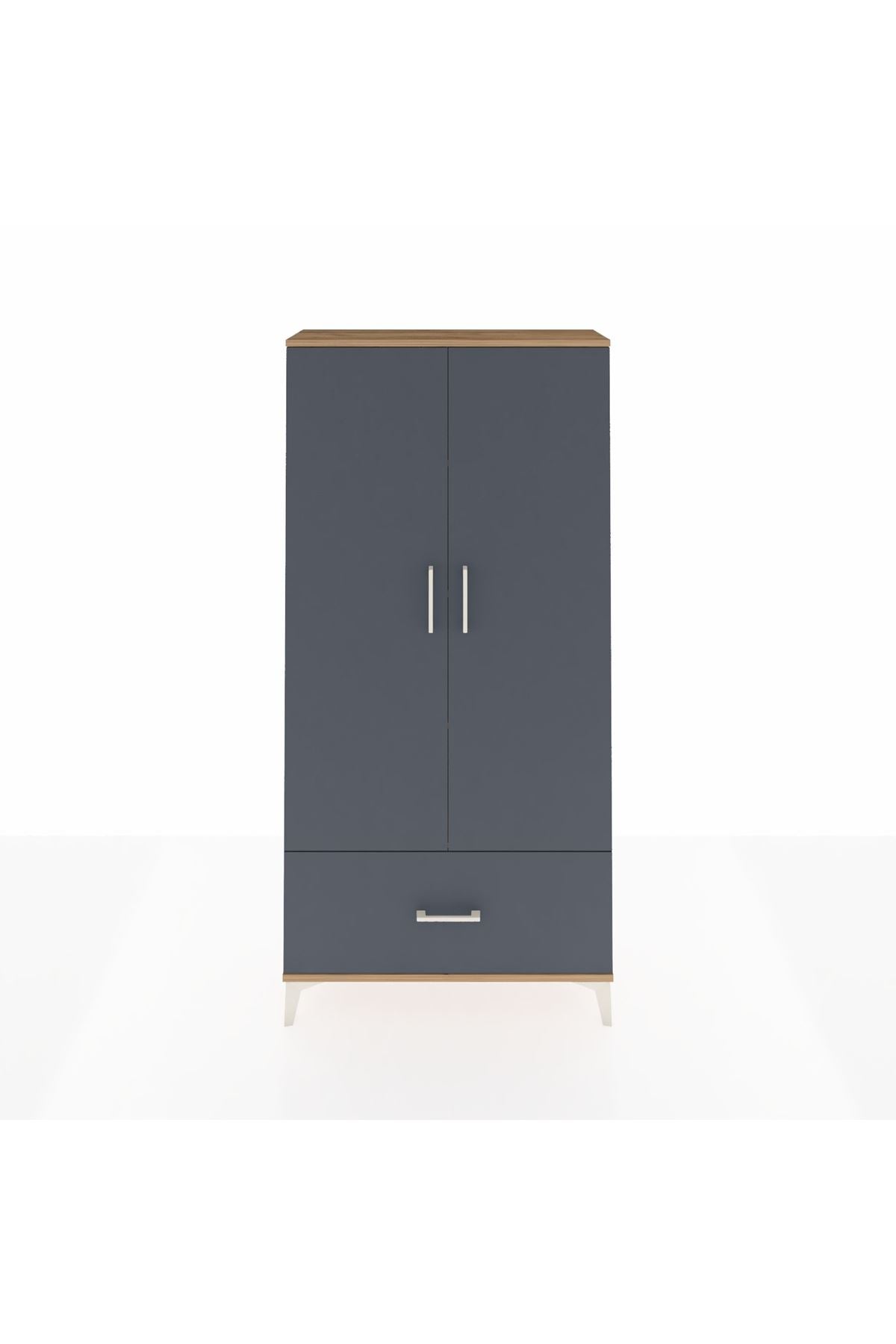 Arges Dolap 4 Raflı Tek Çekmeceli 2 Kapaklı 88x30x182 - S24M016V8A