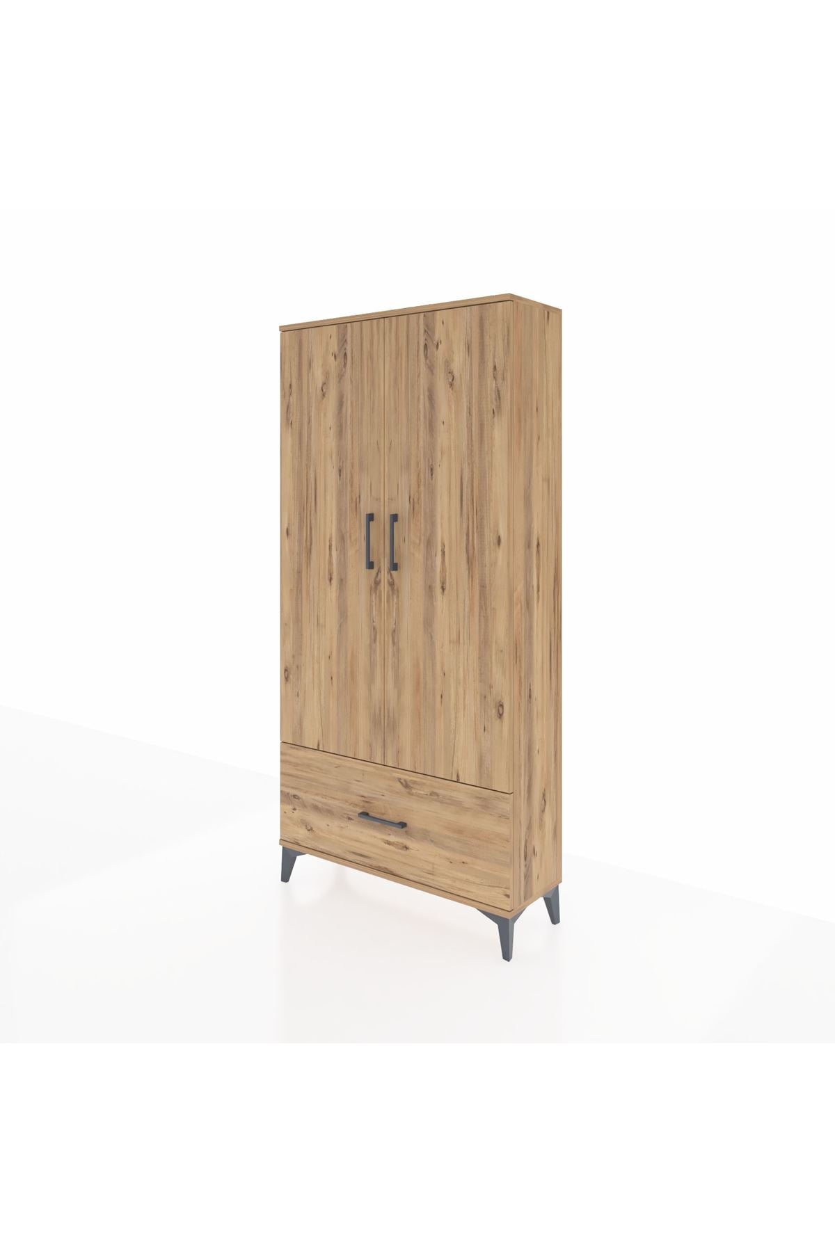 Arges Dolap 4 Raflı Tek Çekmeceli 2 Kapaklı 88x30x182 - S24M016V9A