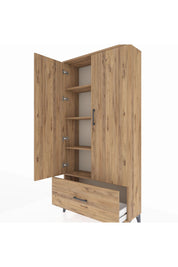 Arges Dolap 4 Raflı Tek Çekmeceli 2 Kapaklı 88x30x182 - S24M016V9A