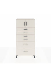 Arges Dolap Tek Raflı 6 Çekmeceli 2 Kapaklı 88x30x182 - S24M017V1A