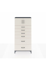 Arges Dolap Tek Raflı 6 Çekmeceli 2 Kapaklı 88x30x182 - S24M017V4A