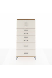 Arges Dolap Tek Raflı 6 Çekmeceli 2 Kapaklı 88x30x182 - S24M017V7A