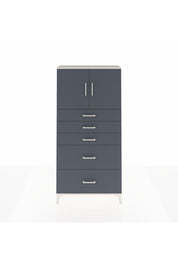 Arges Dolap 2 Raflı 5 Çekmeceli 2 Kapaklı 88x30x182 - S24M018V2A