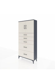 Arges Dolap 2 Raflı 5 Çekmeceli 2 Kapaklı 88x30x182 - S24M018V4A