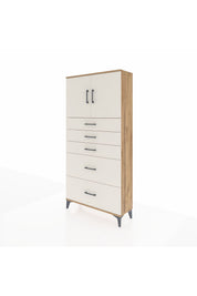 Arges Dolap 2 Raflı 5 Çekmeceli 2 Kapaklı 88x30x182 - S24M018V7A