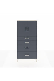 Arges Dolap 2 Raflı 4 Çekmeceli 2 Kapaklı 88x30x182 - S24M019V2A