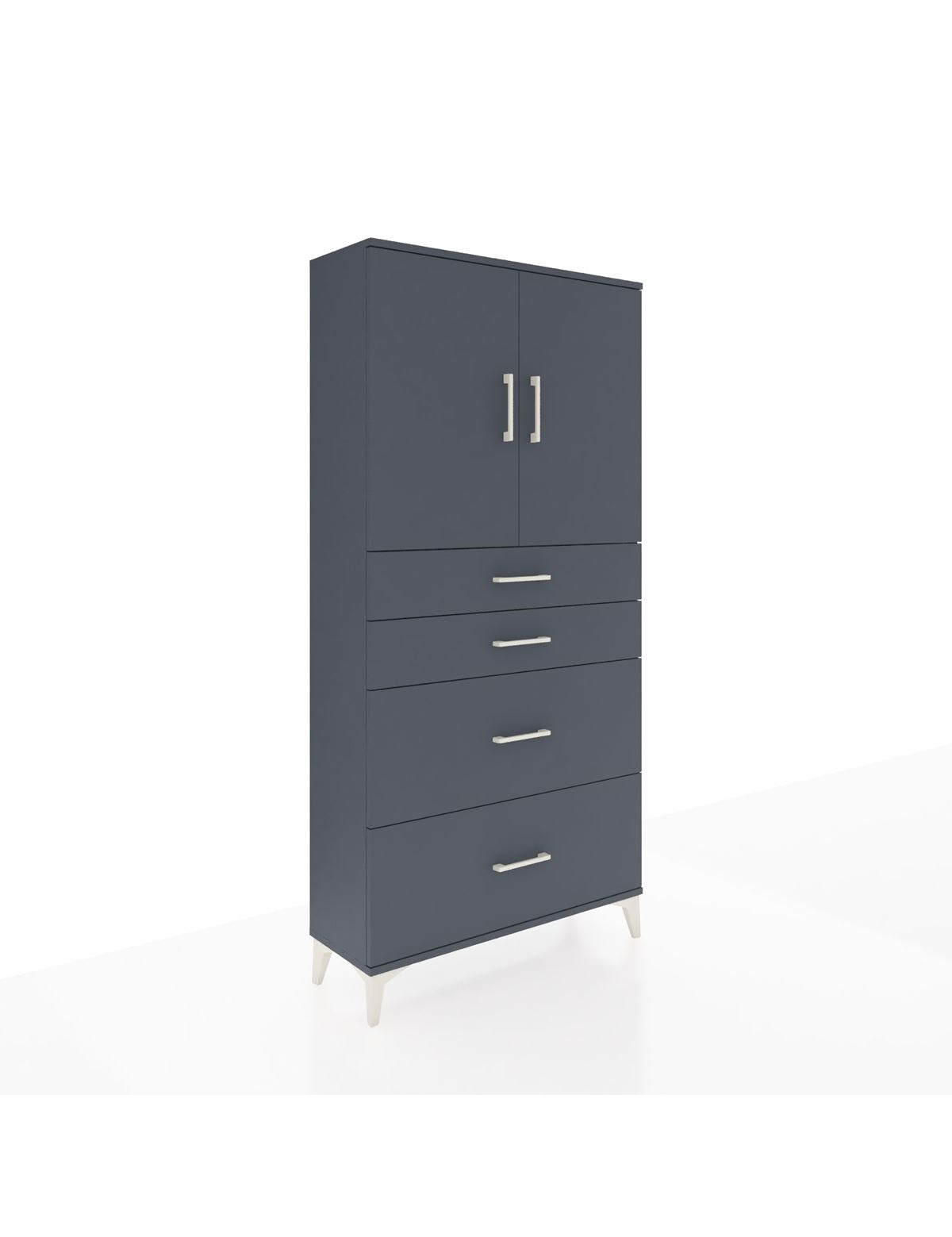 Arges Dolap 2 Raflı 4 Çekmeceli 2 Kapaklı 88x30x182 - S24M019V5A