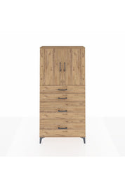 Arges Dolap 2 Raflı 4 Çekmeceli 2 Kapaklı 88x30x182 - S24M019V9A
