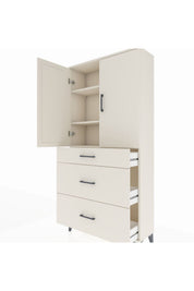 Arges Dolap 3 Raflı 3 Çekmeceli 2 Kapaklı 88x30x182 - S24M020V1A