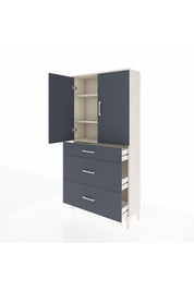 Arges Dolap 3 Raflı 3 Çekmeceli 2 Kapaklı 88x30x182 - S24M020V2A