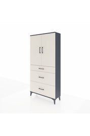 Arges Dolap 3 Raflı 3 Çekmeceli 2 Kapaklı 88x30x182 - S24M020V4A