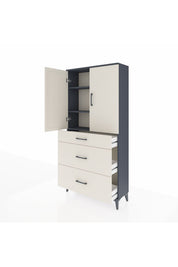 Arges Dolap 3 Raflı 3 Çekmeceli 2 Kapaklı 88x30x182 - S24M020V4A