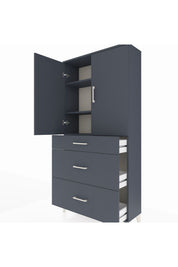 Arges Dolap 3 Raflı 3 Çekmeceli 2 Kapaklı 88x30x182 - S24M020V5A