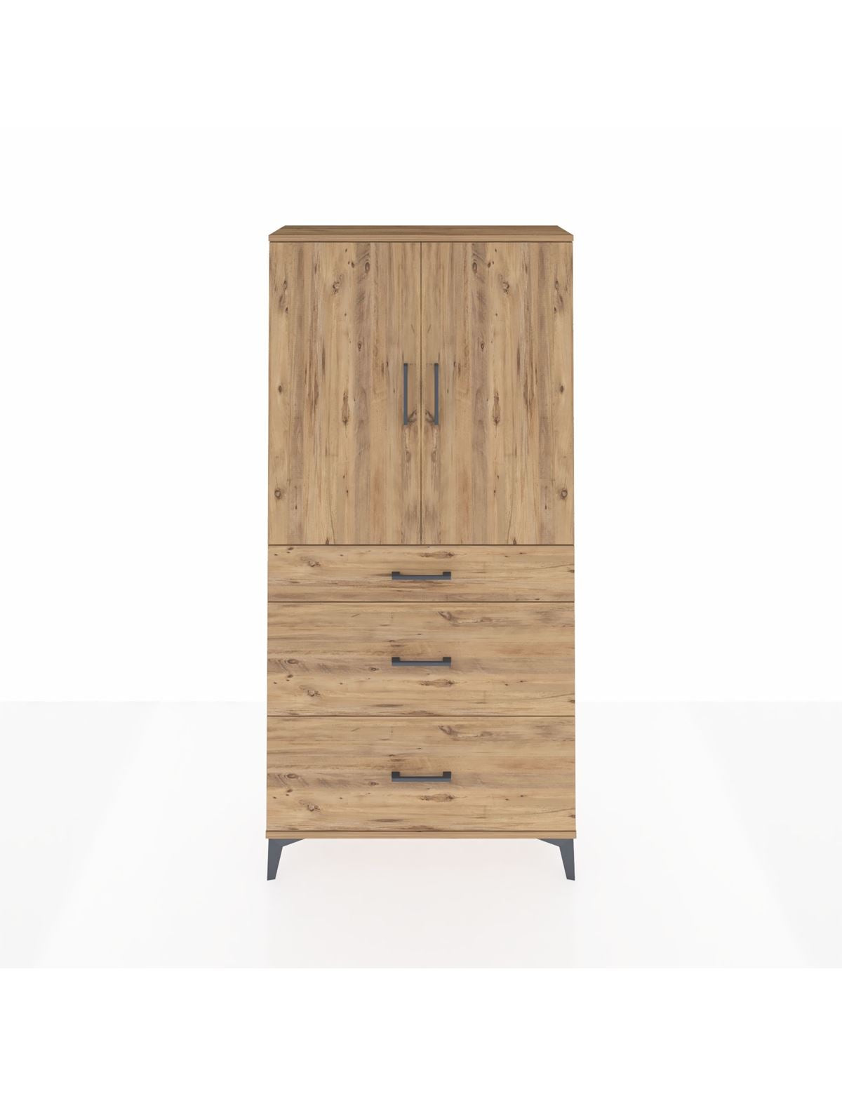 Arges Dolap 3 Raflı 3 Çekmeceli 2 Kapaklı 88x30x182 - S24M020V9A
