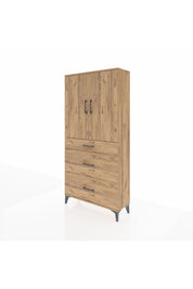 Arges Dolap 3 Raflı 3 Çekmeceli 2 Kapaklı 88x30x182 - S24M020V9A