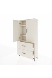 Arges Dolap 3 Raflı 2 Çekmeceli 2 Kapaklı 88x30x182 - S24M021V1A