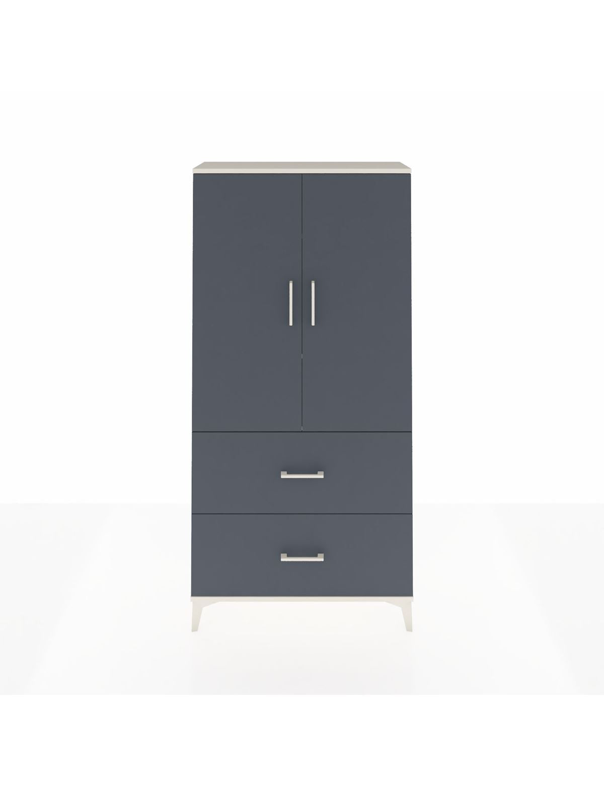 Arges Dolap 3 Raflı 2 Çekmeceli 2 Kapaklı 88x30x182 - S24M021V2A