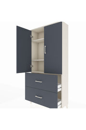 Arges Dolap 3 Raflı 2 Çekmeceli 2 Kapaklı 88x30x182 - S24M021V2A