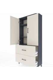 Arges Dolap 3 Raflı 2 Çekmeceli 2 Kapaklı 88x30x182 - S24M021V4A