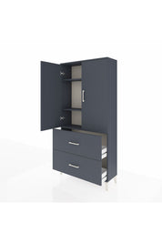 Arges Dolap 3 Raflı 2 Çekmeceli 2 Kapaklı 88x30x182 - S24M021V5A