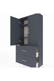 Arges Dolap 3 Raflı 2 Çekmeceli 2 Kapaklı 88x30x182 - S24M021V5A