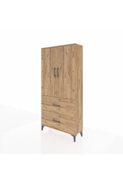 Arges Dolap 3 Raflı 2 Çekmeceli 2 Kapaklı 88x30x182 - S24M021V9A
