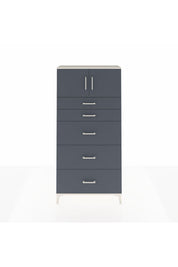 Arges Dolap Tek Raflı 5 Çekmeceli 2 Kapaklı 88x30x182 - S24M022V2A