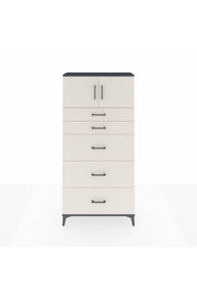 Arges Dolap Tek Raflı 5 Çekmeceli 2 Kapaklı 88x30x182 - S24M022V4A