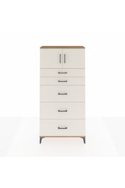 Arges Dolap Tek Raflı 5 Çekmeceli 2 Kapaklı 88x30x182 - S24M022V7A