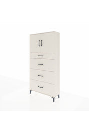 Arges Dolap 2 Raflı 4 Çekmeceli 2 Kapaklı 88x30x182 - S24M023V1A