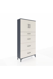 Arges Dolap 2 Raflı 4 Çekmeceli 2 Kapaklı 88x30x182 - S24M023V4A