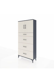 Arges Dolap 2 Raflı 4 Çekmeceli 2 Kapaklı 88x30x182 - S24M023V4A