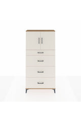 Arges Dolap 2 Raflı 4 Çekmeceli 2 Kapaklı 88x30x182