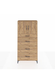Arges Dolap 2 Raflı 4 Çekmeceli 2 Kapaklı 88x30x182 - S24M023V9A