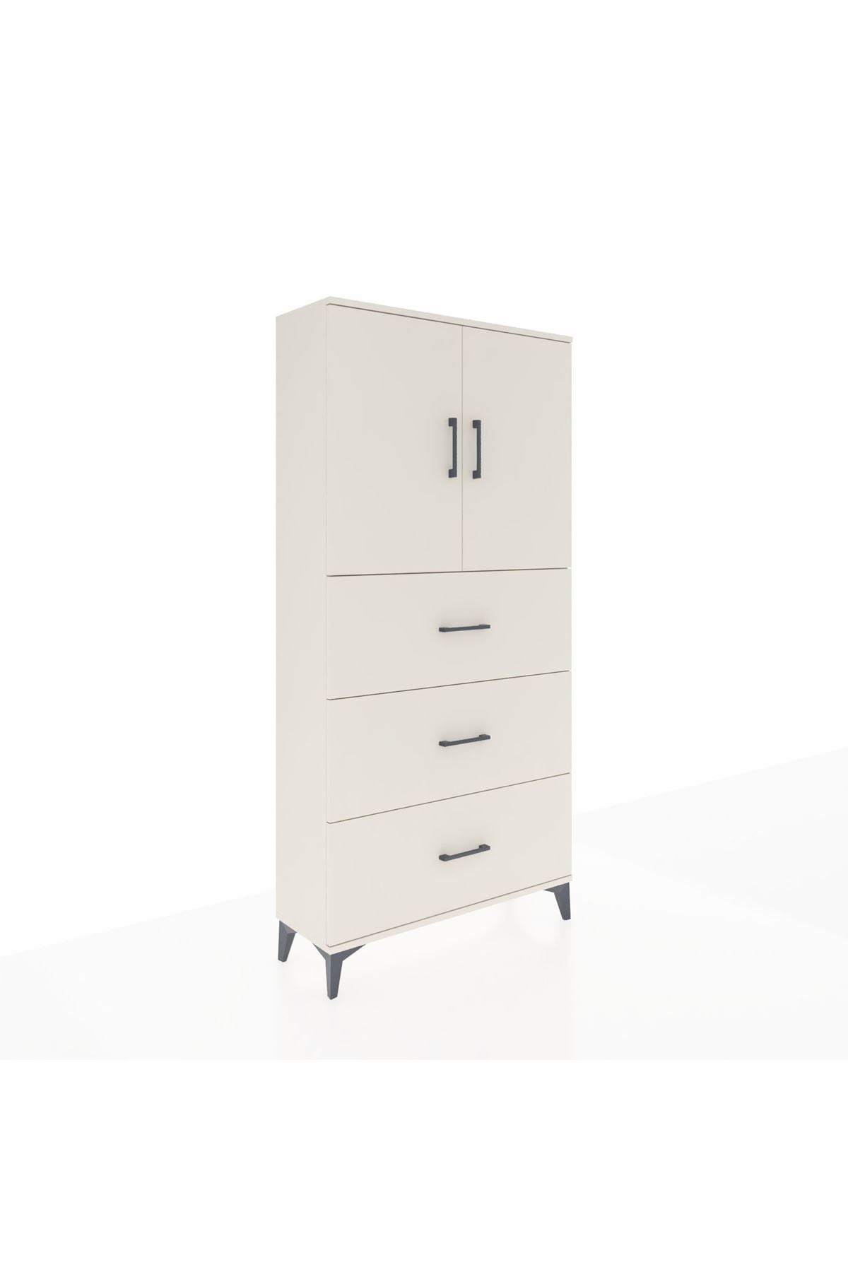 Arges Dolap 2 Raflı 3 Çekmeceli 2 Kapaklı 88x30x182 - S24M024V1A