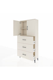 Arges Dolap 2 Raflı 3 Çekmeceli 2 Kapaklı 88x30x182 - S24M024V1A