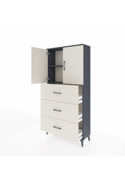 Arges Dolap 2 Raflı 3 Çekmeceli 2 Kapaklı 88x30x182 - S24M024V4A