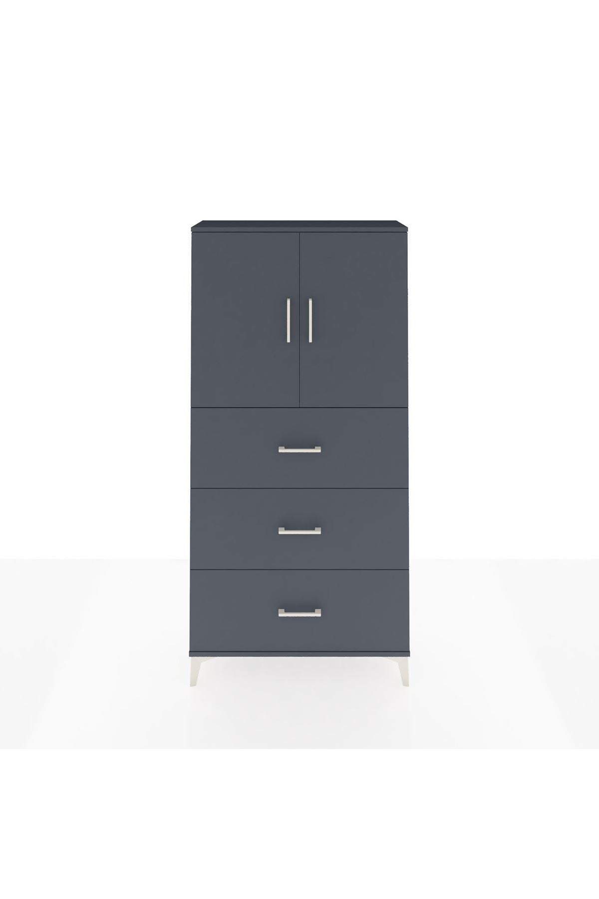 Arges Dolap 2 Raflı 3 Çekmeceli 2 Kapaklı 88x30x182 - S24M024V5A