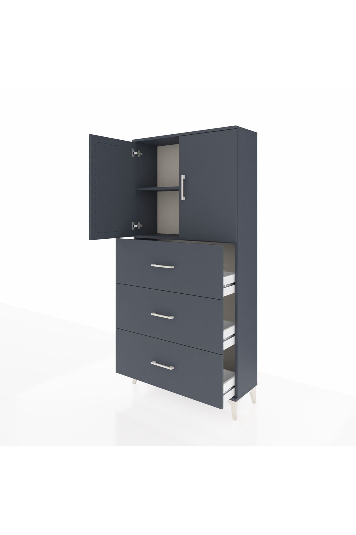 Arges Dolap 2 Raflı 3 Çekmeceli 2 Kapaklı 88x30x182 - S24M024V5A