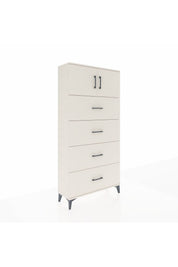 Arges Dolap Tek Raflı 4 Çekmeceli 2 Kapaklı 88x30x182 - S24M025V1A